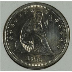 1876-S SEATED QUARTER MS-63