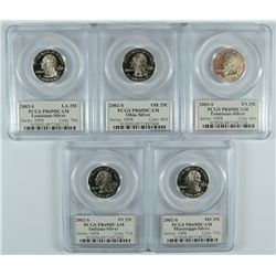SET OF 2002-S SILVER PROOF STATEHOOD QUARTERS PCGS PR-69 DCAM