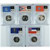 Image 2 : SET OF 2002-S SILVER PROOF STATEHOOD QUARTERS PCGS PR-69 DCAM