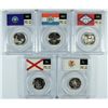 Image 2 : SET OF 2003-S SILVER PROOF STATEHOOD QUARTERS PCGS PR-69 DCAM