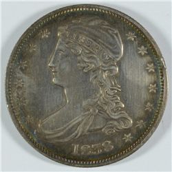 1838 BUST HALF DOLLAR AU-50 (NICE TONING)
