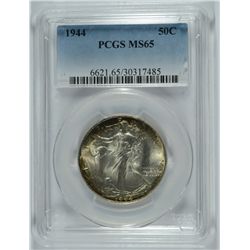 1944 WALKING LIBERTY HALF DOLLAR PCGS MS-65