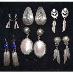 SIX PAIR NAVAJO EARRINGS