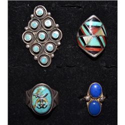 FOUR NAVAJO RINGS