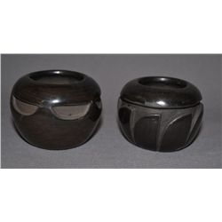 TWO SANTA CLARA POTTERY JARS