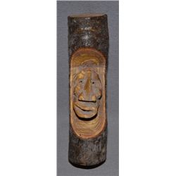 IROQUOIS LOG CARVING