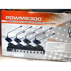 PYLE CONFERENCE DESKTOP VHF WIRELESS MICROPHONE SYSTEM