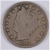 Image 1 : 1912-S LIBERTY "V"  NICKEL FINE  KEY DATE!