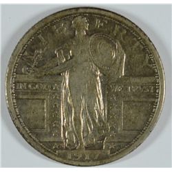 1917-S TYPE-1 STANDING LIBERTY QUARTER, VF+