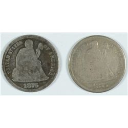 1875-CC & 1876-CC SEATED LIBERTY DIMES