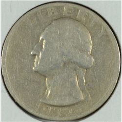 1932-S WASHINGTON QUARTER VG+