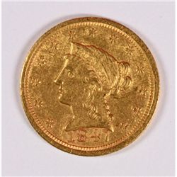 1847-C $2.5 GOLD LIBERTY AU-55