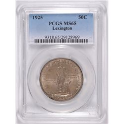 1925 LEXINGTON COMMEN HALF DOLLAR PCGS MS-65