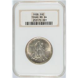 1938 BOONE COMMEN HALF DOLLAR NGC MS-64