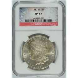 1887-O MORGAN DOLLAR NGC MS-62