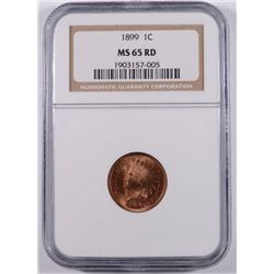 1899 INDIAN CENT NGC MS65 RD NGC PRICE GUIDE $630