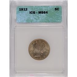 1912 LIBERTY NICKEL ICG MS 64