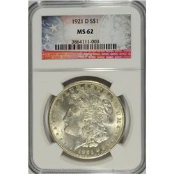 1921-D MORGAN DOLLAR NGC MS-62
