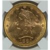 Image 2 : 1883 $10 GOLD LIBERTY NGC MS-63