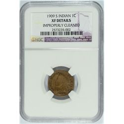 1909-S INDIAN HEAD CENT NGC XF DETAILS