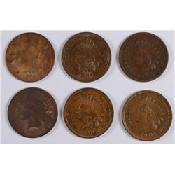 (6) INDIAN HEAD CENTS (70, 76, 79, 04, 06, 07)