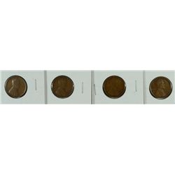 (4) 1913-S LINCOLN CENTS FINE'S