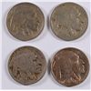 Image 1 : (4) BUFFALO NICKELS (13 I, 13-D I, 18, 20)