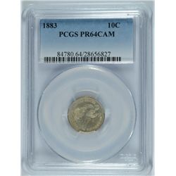 1883 PROOF SEATED DIME PCGS PR-64 CAMEO !!!