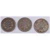 Image 2 : (3) SEATED DIMES (50, 57, 82)