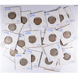 (21) 1896 V-NICKELS VG