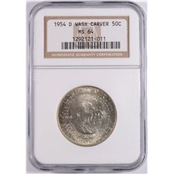 1954-D WASHINGTON/CARVER COMMEN HALF DOLLAR NGC MS-64