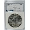 Image 1 : 1987 AMERICAN SILVER EAGLE, PCI MS-70  RARE  TRENDS PRICE $2500.00