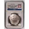 Image 1 : 2014 BASEBALL HALL OF FAME SILVER DOLLAR, NGC PROOF-70 ULTRA CAMEO  BEAUTIFUL!