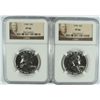 Image 1 : ( 2 ) 1958 FRANKLIN HALF DOLLARS, NGC PROOF-66