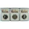 Image 1 : ( 3 ) 1962 FRANKLIN HALF DOLLARS, NGC PROOF-66