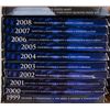 Image 1 : COMPLETE RUN OF U.S. PROOF QUARTER SETS: 1999 THRU 2009!