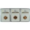 Image 1 : ( 3 ) 1948-S LINCOLN CENTS, NGC MS-66 REDS!