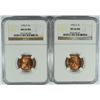 Image 1 : ( 2 ) 1952-S LINCOLN CENTS, NGC MS-66 RED!