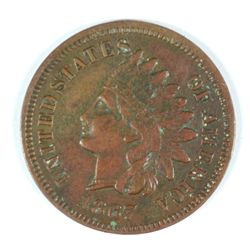 1867 INDIAN HEAD CENT VF+