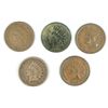 Image 1 : LOT OF (5) BETTER DATE INDIAN HEAD CENTS LOWER  GRADES 1863, 1869, 1871, 1882,