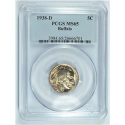 1938-D BUFFALO NICKEL PCGS MS-65