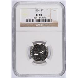 1954 JEFFERSON NICKEL NGC PF 68
