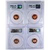 Image 2 : LOT OF (4) PCGS PR69 DCAM LINCOLN CENTS 1997-S, 2002-S, 2003-S, 2008-S