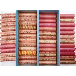 LOT OF 48 LINCOLN CENT ROLLS 1953-1958