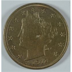 1912-D V-NICKEL AU-55
