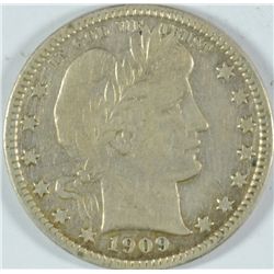 1909-D BARBER QUARTER VF-35