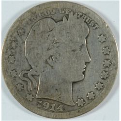 1914-S BARBER QUARTER AG