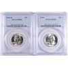 Image 1 : LOT OF ( 2 ) WASHINGTON QUARTERS,  1954 P&D BOTH PCGS MS-66