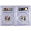 Image 2 : LOT OF ( 2 ) WASHINGTON QUARTERS,  1954 P&D BOTH PCGS MS-66