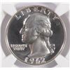 Image 2 : 1962 WASHINGTON QUARTERS, NGC  PROOF-68
